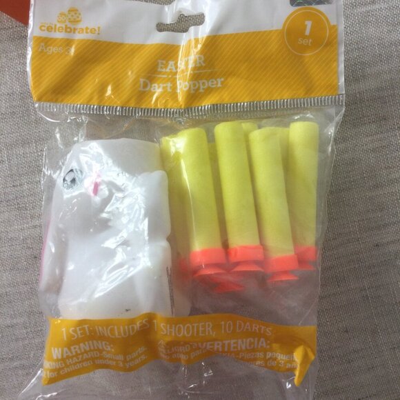 Lot of 6 Way to Celebrate Easter Bunny Dart Popper w/ 10 Foam Darts & 1 Shooter - Picture 7 of 7